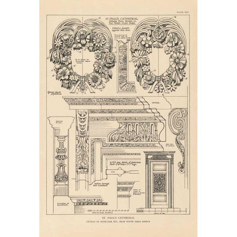 English Renaissance IX Black Modern Wood Framed Art Print by Wild Apple Portfolio