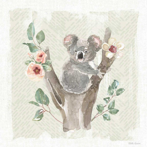 Aussie Love IV Black Ornate Wood Framed Art Print with Double Matting by Grove, Beth
