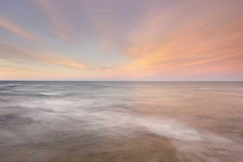 Lake Superior Sky III White Modern Wood Framed Art Print with Double Matting by Majchrowicz, Alan