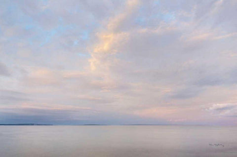 Lake Superior Sky VI White Modern Wood Framed Art Print with Double Matting by Majchrowicz, Alan