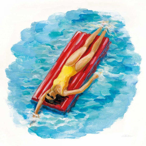 Sunbather II White Modern Wood Framed Art Print with Double Matting by Vassileva, Silvia