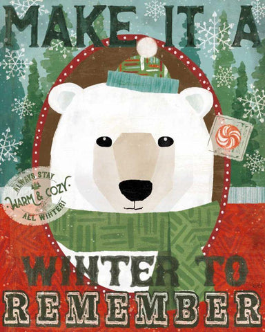 Holiday Likeness II White Modern Wood Framed Art Print with Double Matting by Charron, Veronique