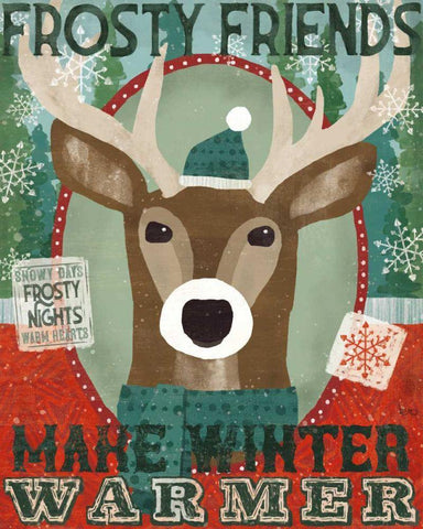 Holiday Likeness III White Modern Wood Framed Art Print with Double Matting by Charron, Veronique
