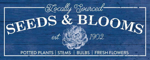 Flower Market II Classic Blue Black Ornate Wood Framed Art Print with Double Matting by Wild Apple Portfolio