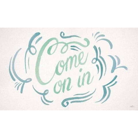 Come On In II White Modern Wood Framed Art Print by Penner, Janelle