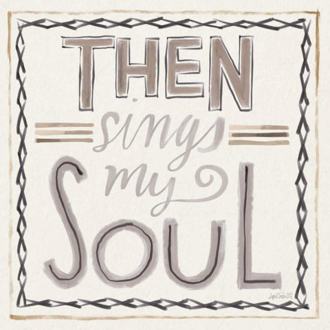 Then Sings I White Modern Wood Framed Art Print by Tavoletti, Anne