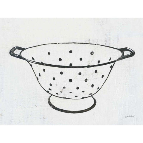 Retro Colander Gold Ornate Wood Framed Art Print with Double Matting by Lovell, Kathrine