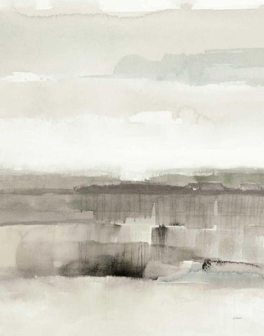 Influence of Line and Color Neutral Crop Black Ornate Wood Framed Art Print with Double Matting by Schick, Mike