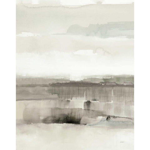 Influence of Line and Color Neutral Crop Black Modern Wood Framed Art Print with Double Matting by Schick, Mike