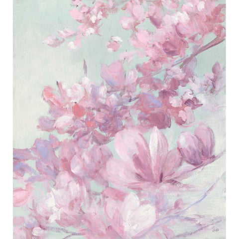 Spring Magnolia II White Modern Wood Framed Art Print by Purinton, Julia