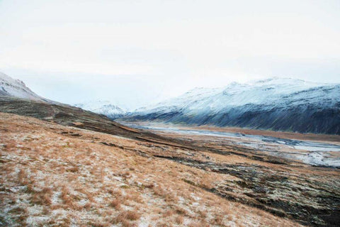 Iceland Hills II White Modern Wood Framed Art Print with Double Matting by Marshall, Laura