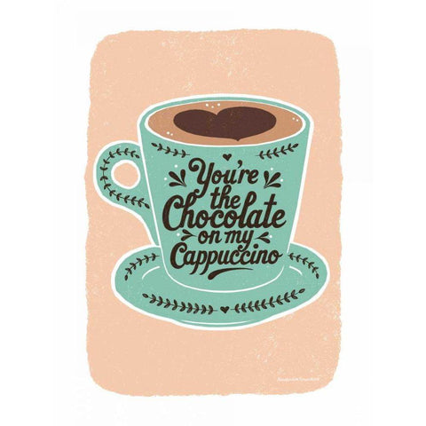 Chocolate on My Cappucino White Modern Wood Framed Art Print by Snowdon, Alexandra