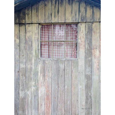 Checkered Barn White Modern Wood Framed Art Print by Goldstein, Ed