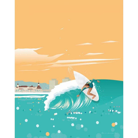 San Diego No Words White Modern Wood Framed Art Print by Escalante, Omar