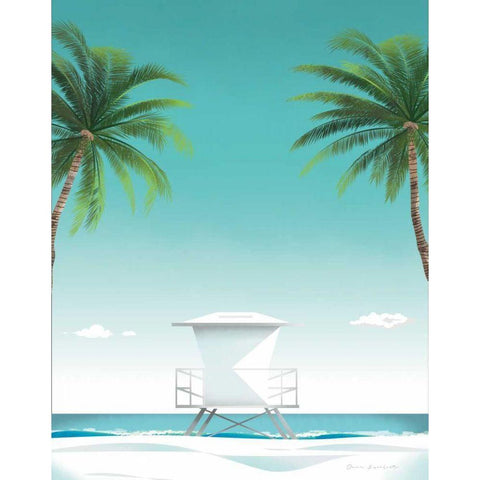 Malibu No Words White Modern Wood Framed Art Print by Escalante, Omar