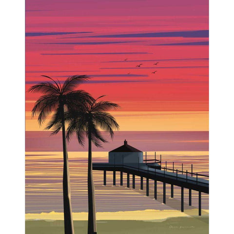 California No Words Gold Ornate Wood Framed Art Print with Double Matting by Escalante, Omar