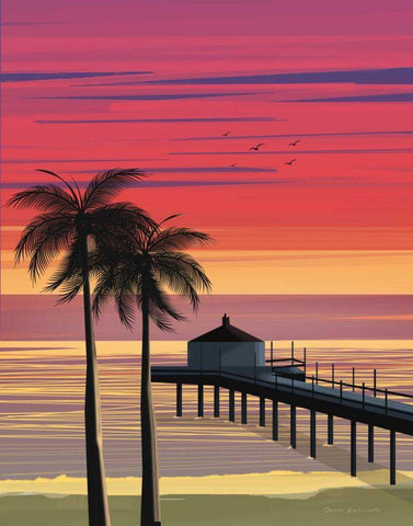 California No Words White Modern Wood Framed Art Print with Double Matting by Escalante, Omar