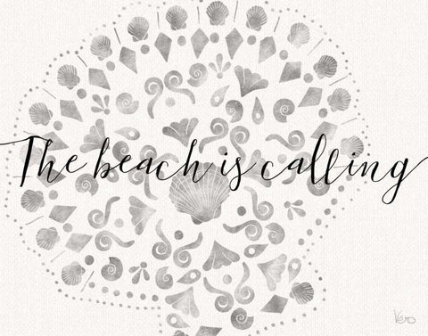 Sea Charms V Silver Black Ornate Wood Framed Art Print with Double Matting by Charron, Veronique