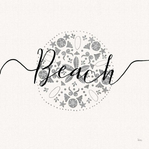 Sea Charms II Silver Black Modern Wood Framed Art Print with Double Matting by Charron, Veronique