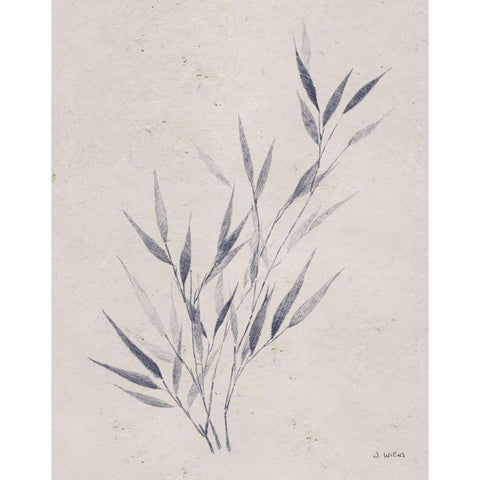 Soft Summer Sketches III Navy White Modern Wood Framed Art Print by Wiens, James