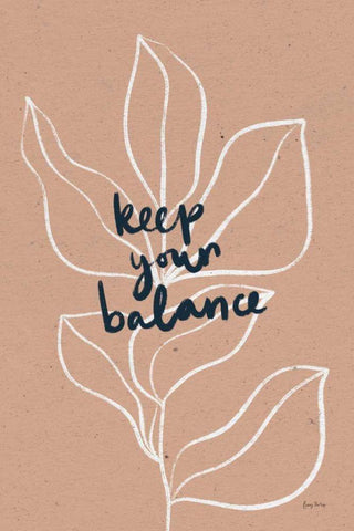 Balance I Black Ornate Wood Framed Art Print with Double Matting by Thorns, Becky