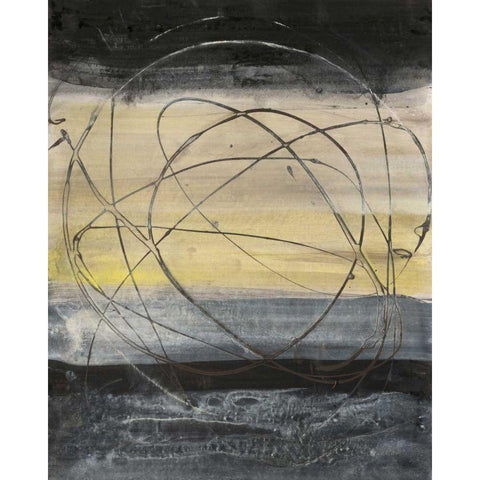 Natural Balance II Black Modern Wood Framed Art Print with Double Matting by Hristova, Albena