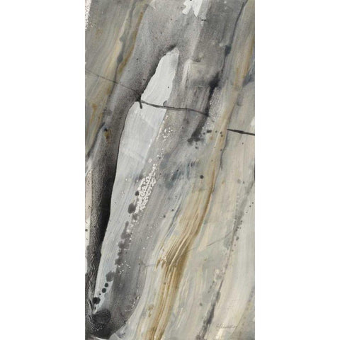 Riverbank I Black Modern Wood Framed Art Print with Double Matting by Hristova, Albena