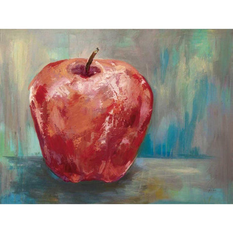 Red Apple Crop White Modern Wood Framed Art Print by Vertentes, Jeanette