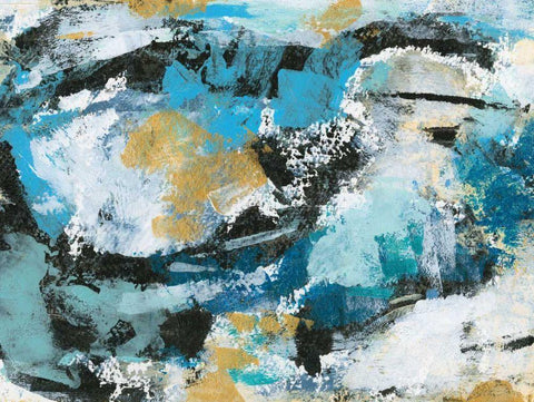 Impromptu I White Modern Wood Framed Art Print with Double Matting by Vassileva, Silvia