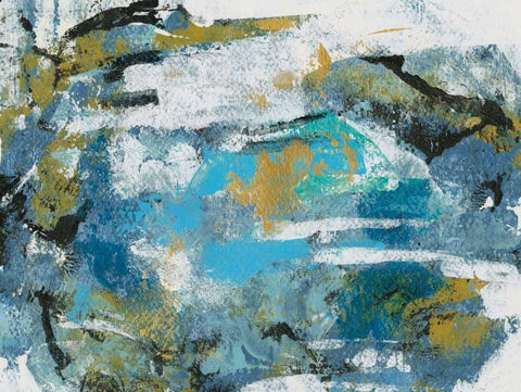Impromptu II White Modern Wood Framed Art Print with Double Matting by Vassileva, Silvia