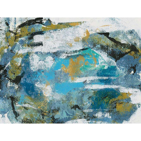 Impromptu II Black Modern Wood Framed Art Print with Double Matting by Vassileva, Silvia
