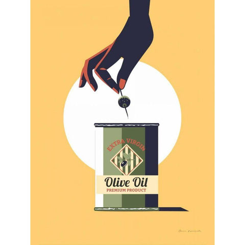 Olive Oil Gold Ornate Wood Framed Art Print with Double Matting by Escalante, Omar