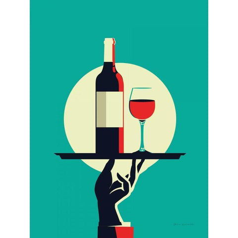 Red Wine White Modern Wood Framed Art Print by Escalante, Omar