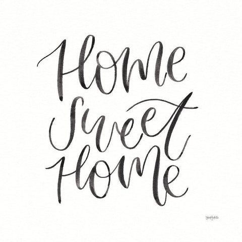 Home Sweet Home I BW White Modern Wood Framed Art Print by Jackson, Jenaya