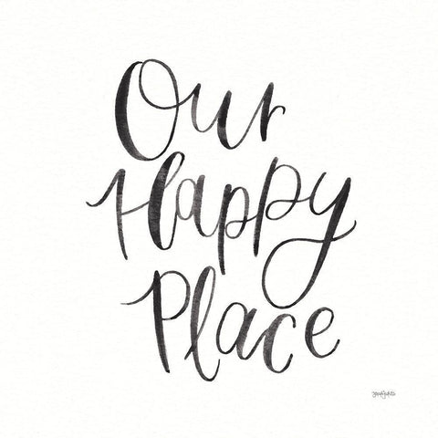Home Sweet Home II BW White Modern Wood Framed Art Print with Double Matting by Jackson, Jenaya