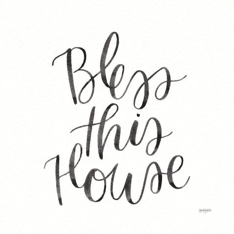 Home Sweet Home IV BW Black Ornate Wood Framed Art Print with Double Matting by Jackson, Jenaya