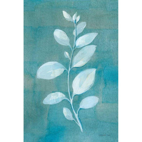 Cool Leaves II White Modern Wood Framed Art Print by Nai, Danhui