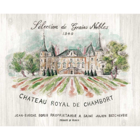 Chateau Chambort on Wood Color Gold Ornate Wood Framed Art Print with Double Matting by Nai, Danhui