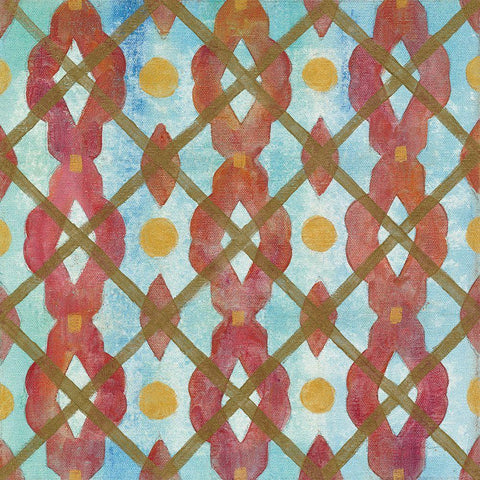 Boho Lattice III Black Modern Wood Framed Art Print by Vassileva, Silvia