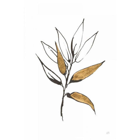 Leafed VI Black Modern Wood Framed Art Print by Paschke, Chris