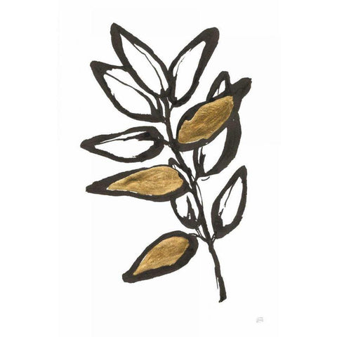 Leafed X White Modern Wood Framed Art Print by Paschke, Chris
