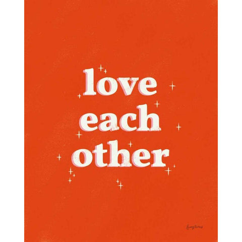 Love Each Other Gold Ornate Wood Framed Art Print with Double Matting by Thorns, Becky