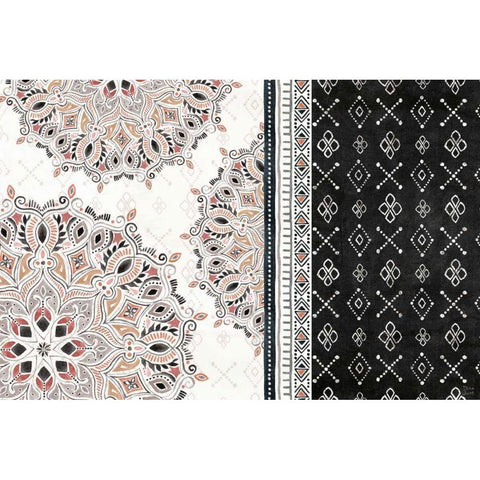 Kasbah Crush II Black Modern Wood Framed Art Print with Double Matting by June, Dina