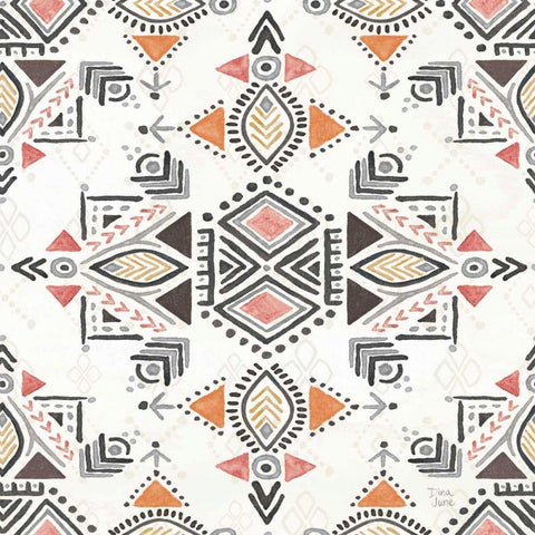 Kasbah Crush X Black Ornate Wood Framed Art Print with Double Matting by June, Dina