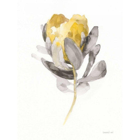 Spirit Flower II White Modern Wood Framed Art Print by Nai, Danhui