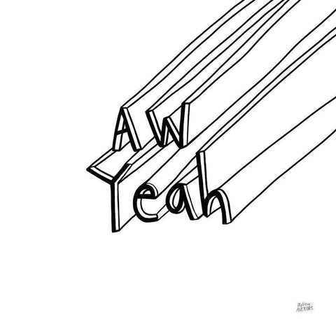 Cool Sayings II BW White Modern Wood Framed Art Print by Averinos, Melissa