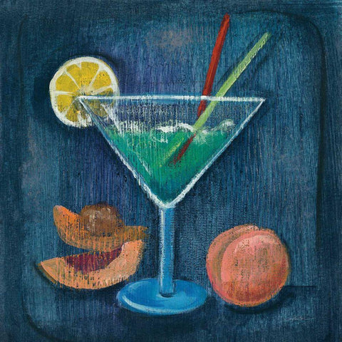 Cheers II Black Modern Wood Framed Art Print with Double Matting by Vassileva, Silvia