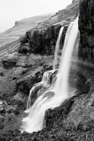 Hidden Waterfall White Modern Wood Framed Art Print with Double Matting by Marshall, Laura