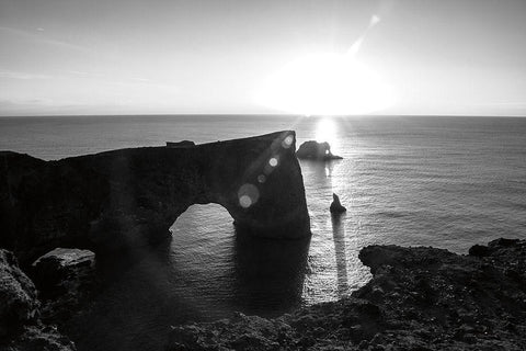 Dyrholaey Black Ornate Wood Framed Art Print with Double Matting by Marshall, Laura