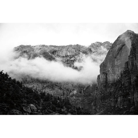 Heaps Canyon Black Modern Wood Framed Art Print with Double Matting by Marshall, Laura